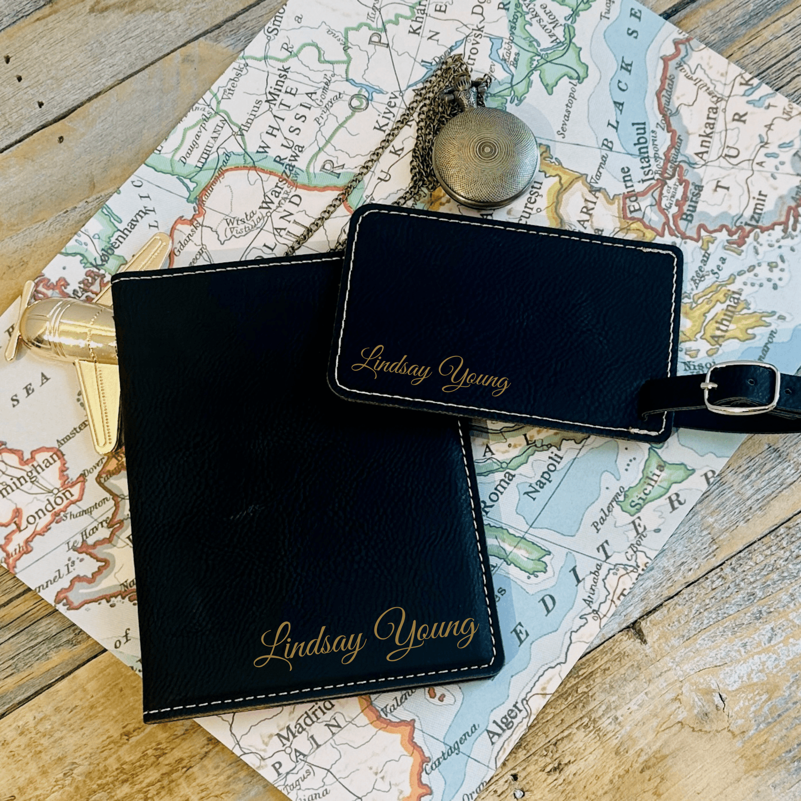 Personalized Travel Partners For Life Set for her, Customized Gifts for Women by Groovy Girl Gifts