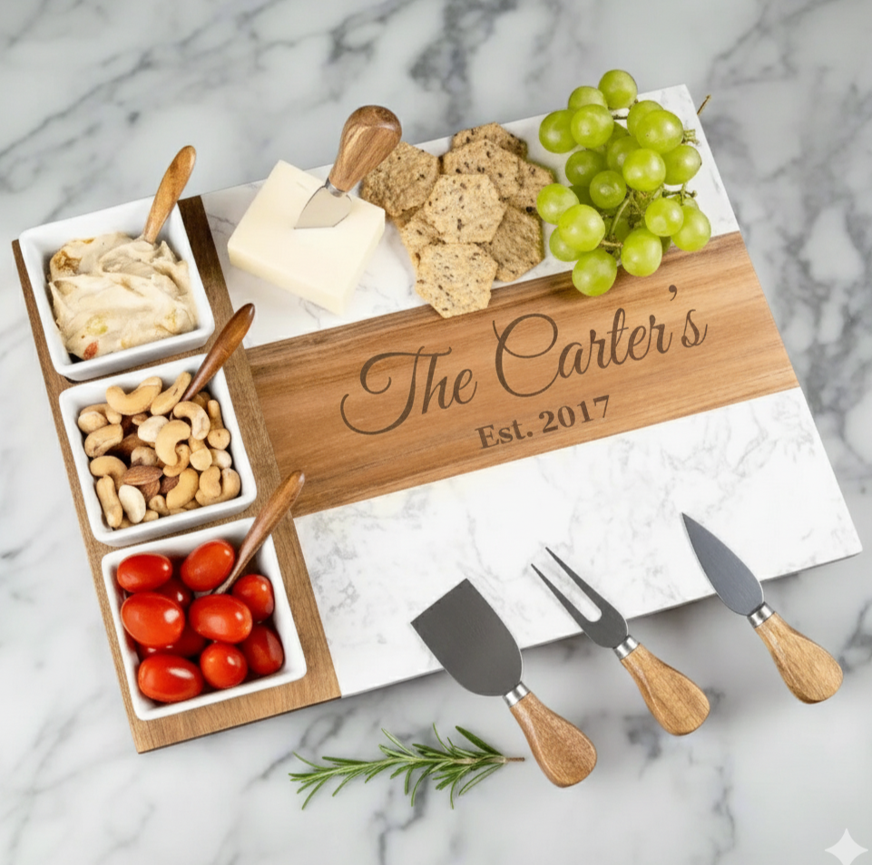Elegant Personalized Charcuterie Board