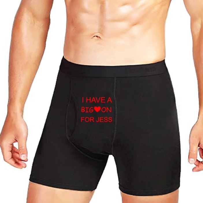 Personalized Heart On Boxers