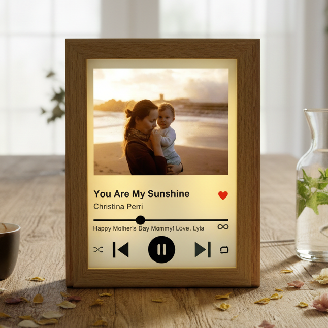 personalized music song photo gift for mom