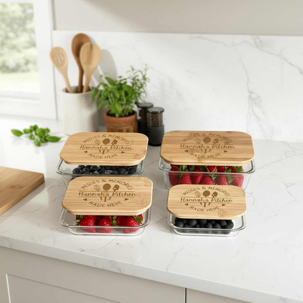 Savor &amp; Store Personalized Glass Tupperware Set