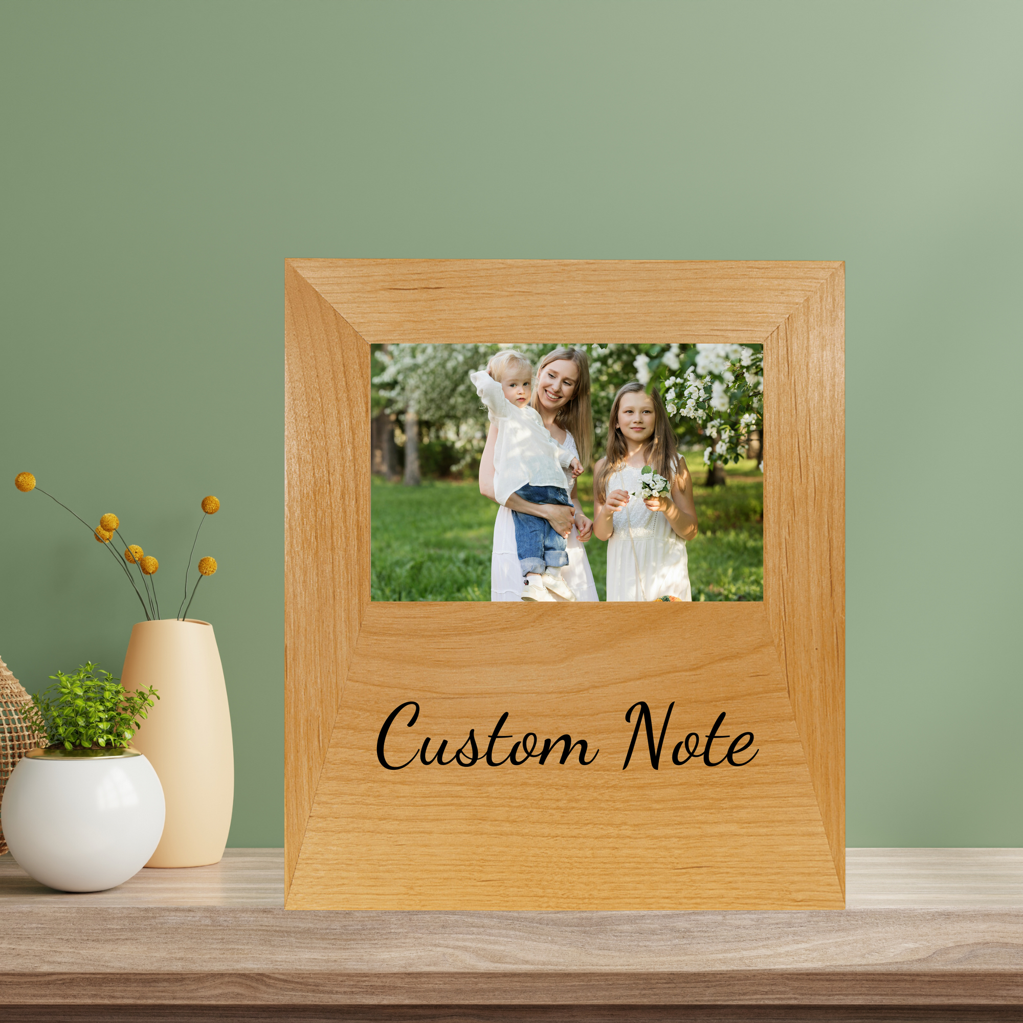 Memories Etched in Wood Frame