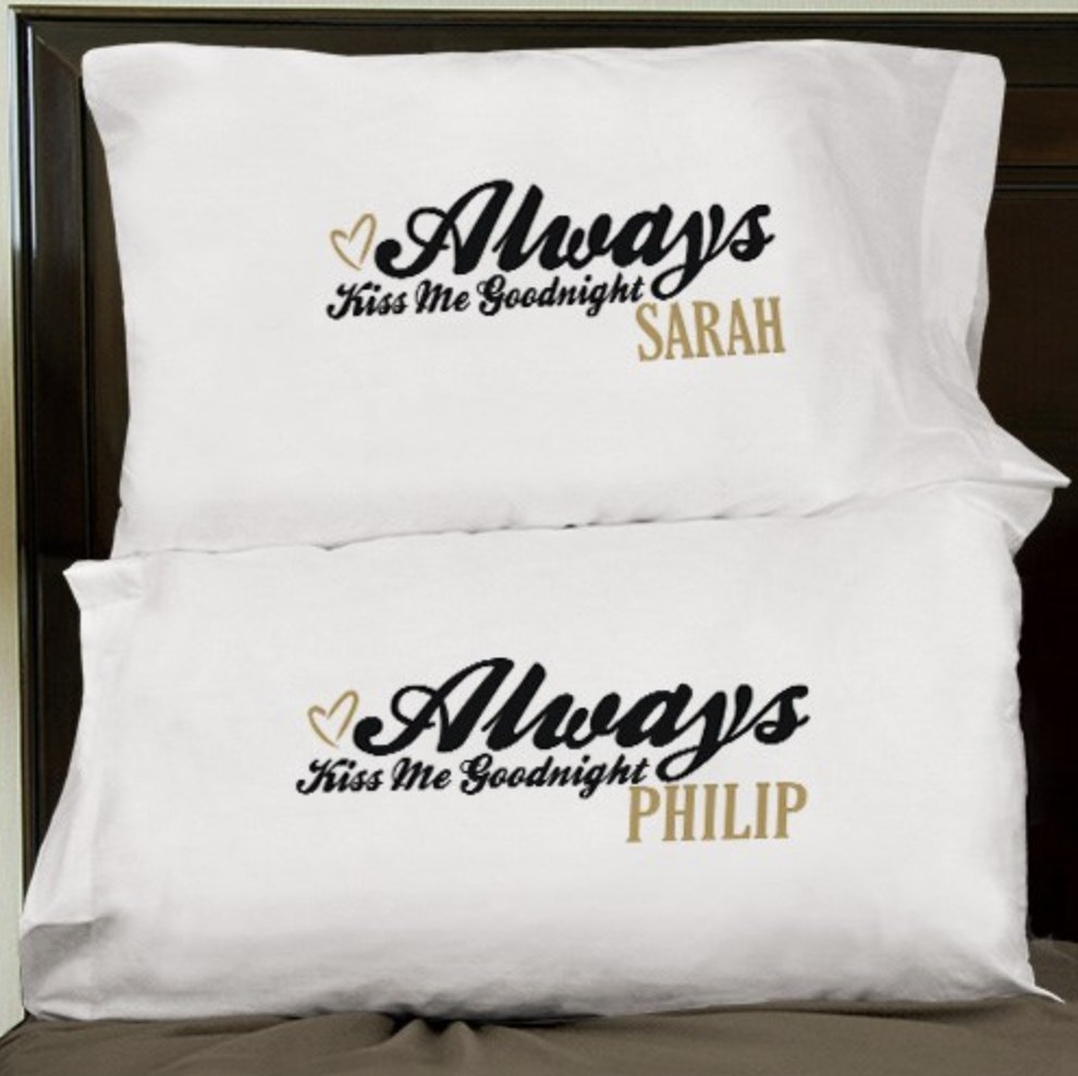 Pillowcases &amp; Shams Kiss Me Goodnight Pillowcase