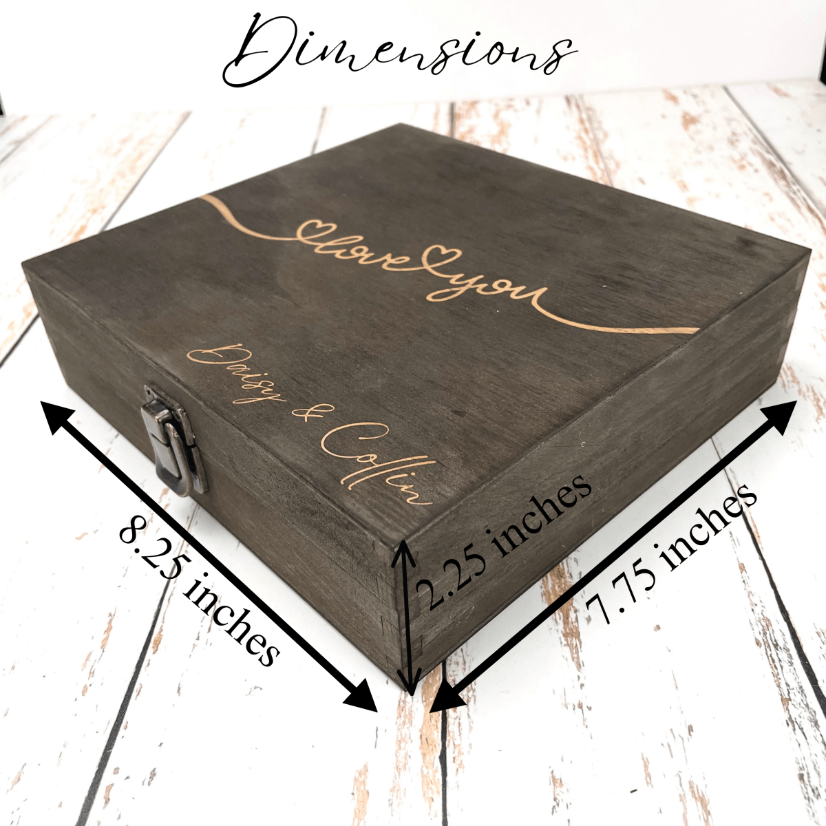 Personalized Anniversary Treasures Keepsake Box for her, Customized Gifts for Women by Groovy Girl Gifts