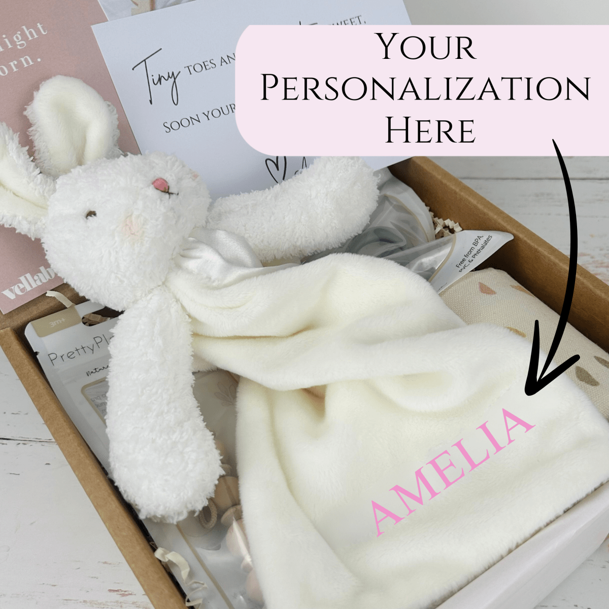 Personalized Deluxe Baby Gift Set for Expecting Moms for her, Customized Gifts for Women by Groovy Girl Gifts
