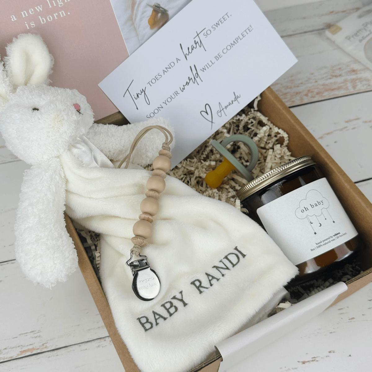 Personalized Deluxe Baby Gift Set for Expecting Moms for her, Customized Gifts for Women by Groovy Girl Gifts