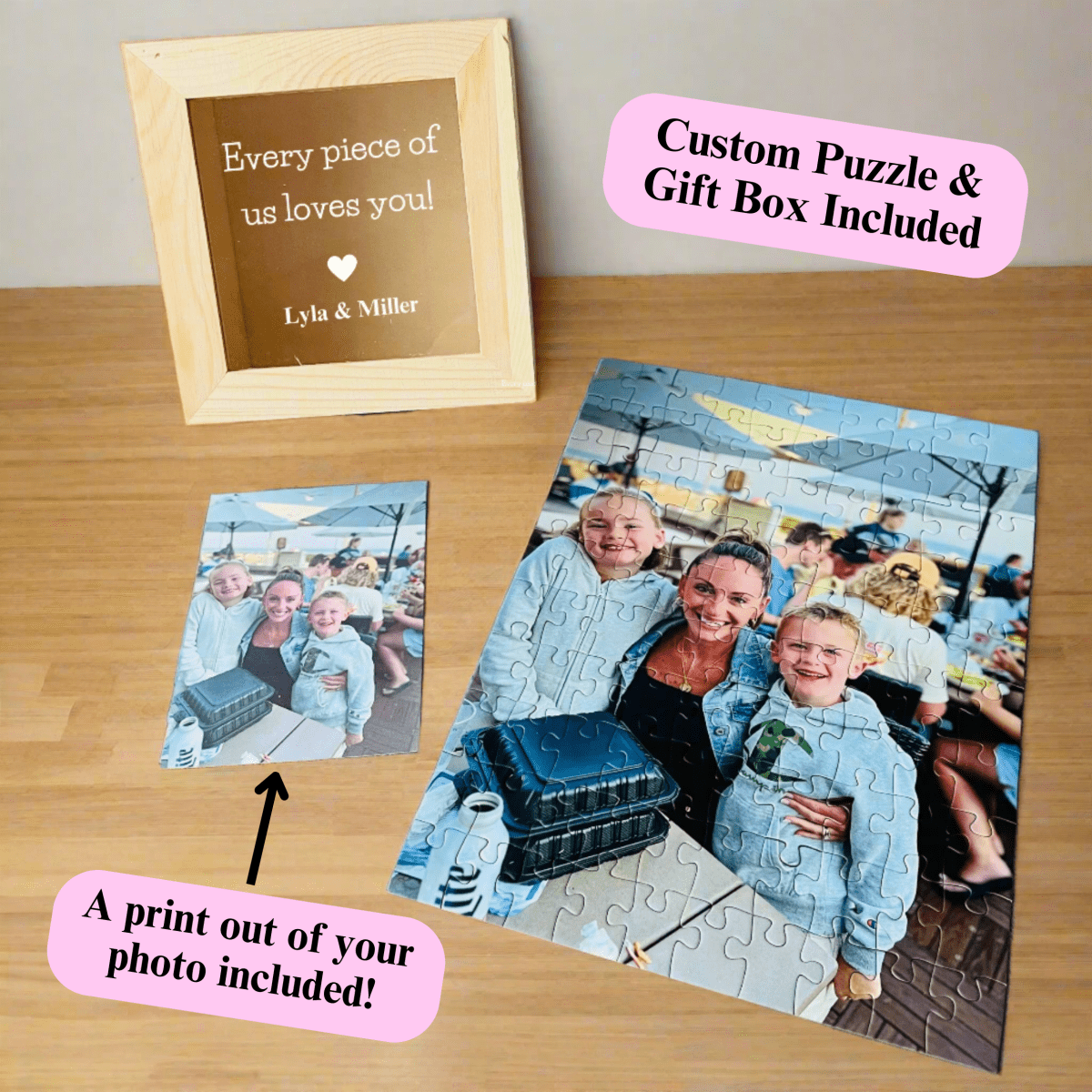 Personalized Mother's Day Memories Puzzle for her, Customized Gifts for Women by Groovy Girl Gifts