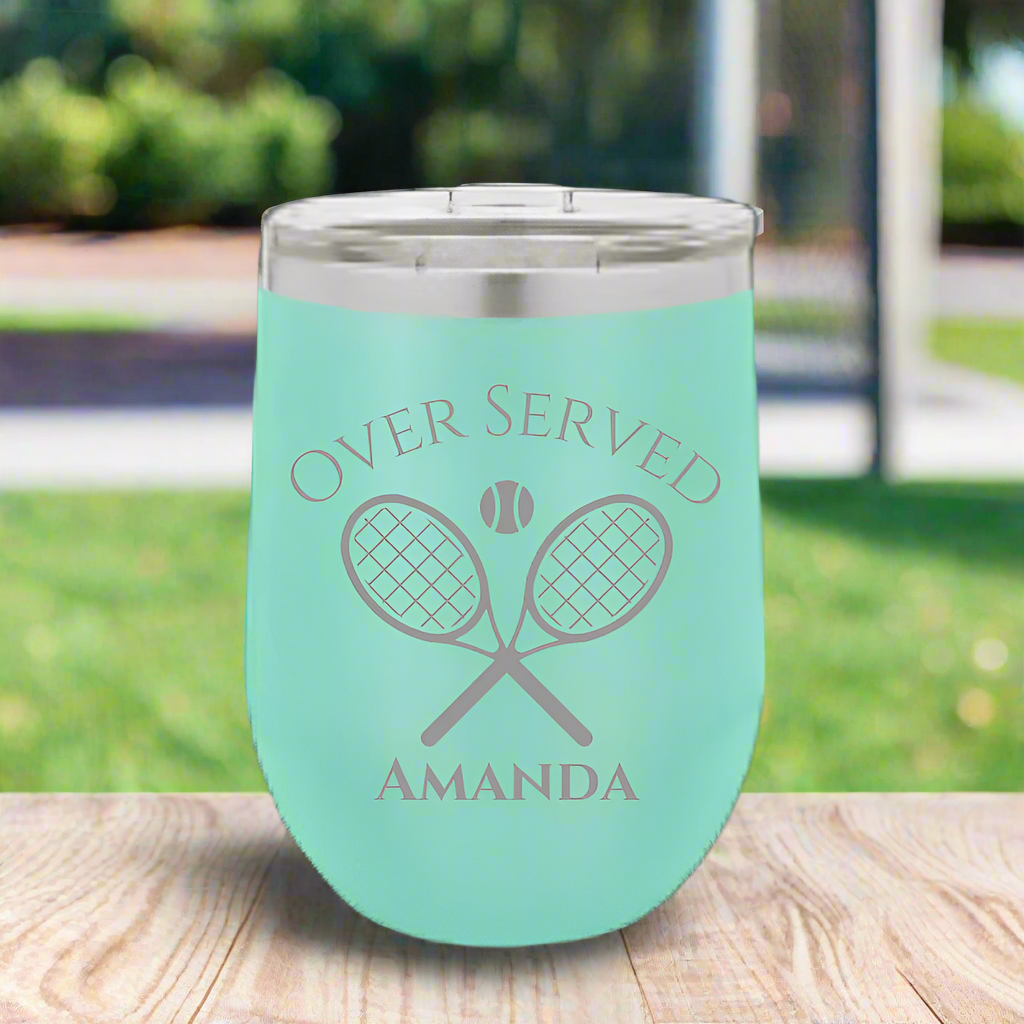 Personalized Tennis Wine Insulated Tumbler White