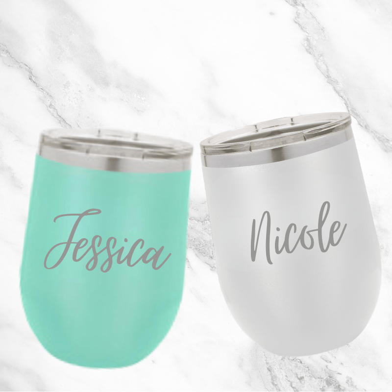 Personalized Sip and Celebrate Wine Tumbler for her, Customized Gifts for Women by Groovy Girl Gifts