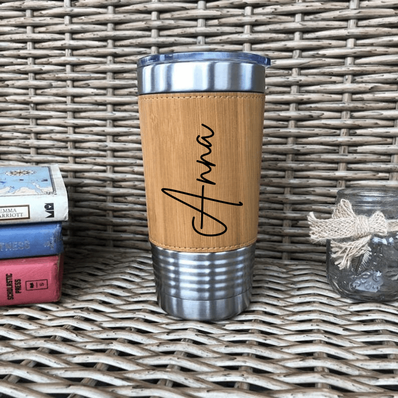 Personalized Personalized Leatherette Tumbler for Her for her, Customized Gifts for Women by Groovy Girl Gifts