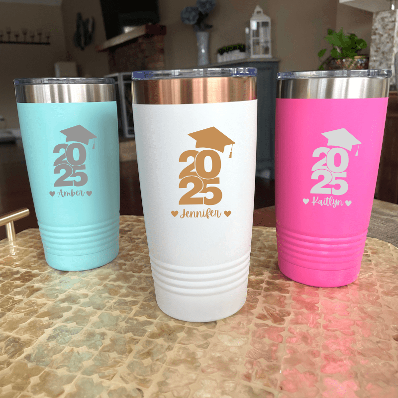 Personalized Custom Name Grad Tumbler for her, Customized Gifts for Women by Groovy Girl Gifts