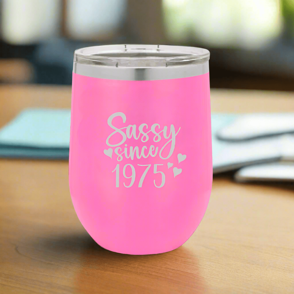 Personalized Fabulous Fifty Drinkware Tumbler for her, Customized Gifts for Women by Groovy Girl Gifts