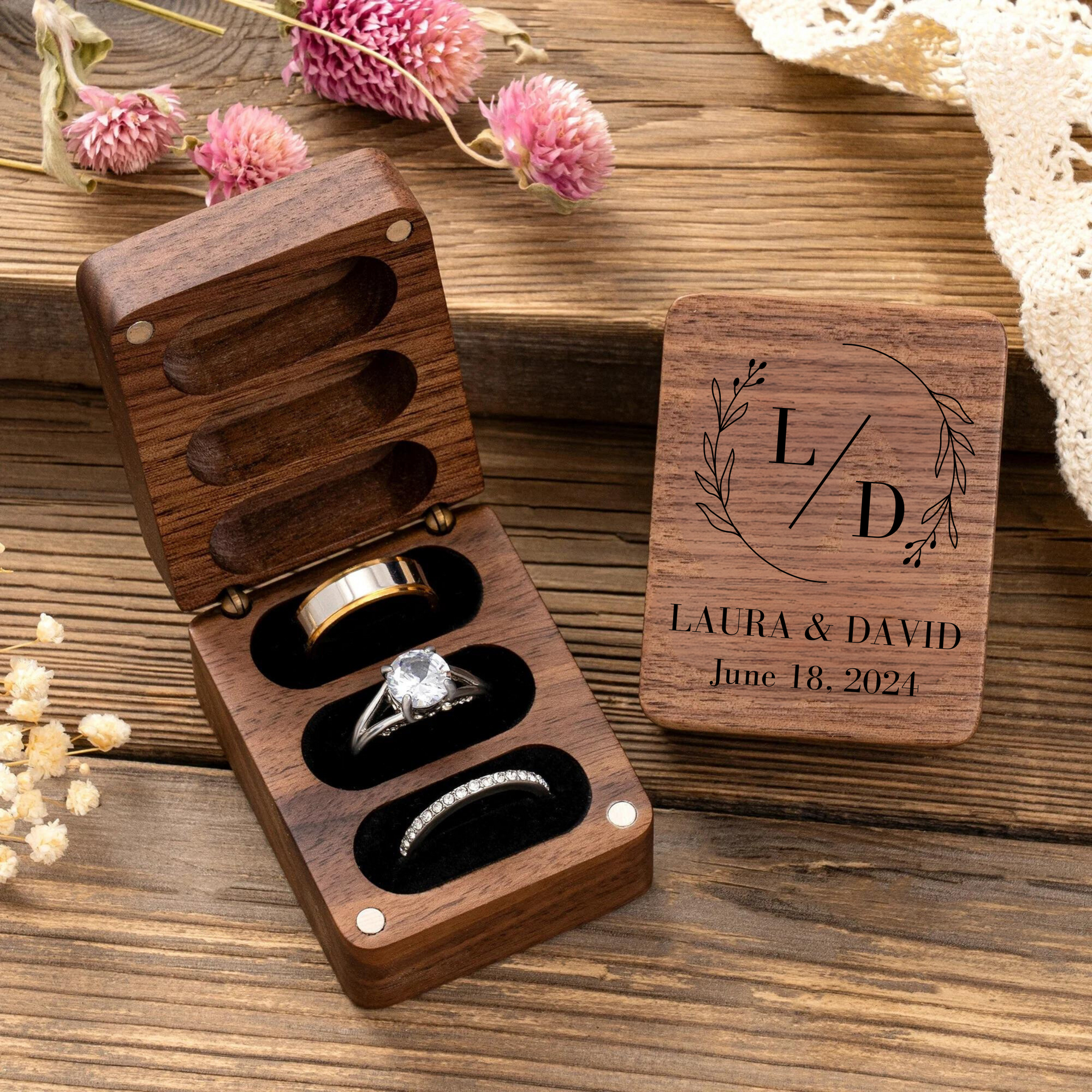 His & Hers Ring Box