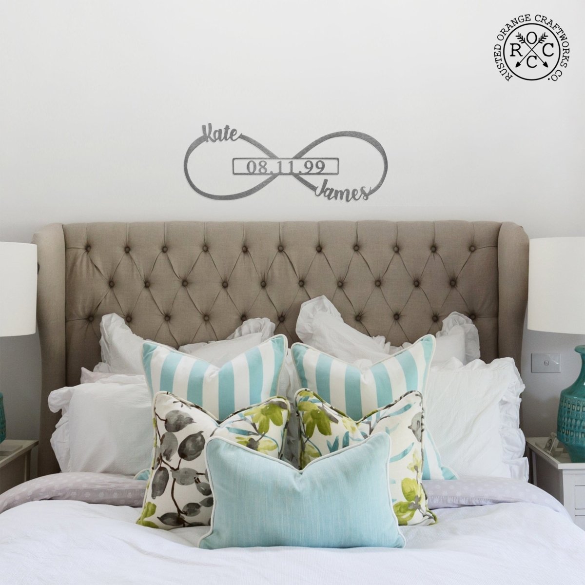 Personalized Infinite Love Home Sign for her, Customized Gifts for Women by Groovy Girl Gifts