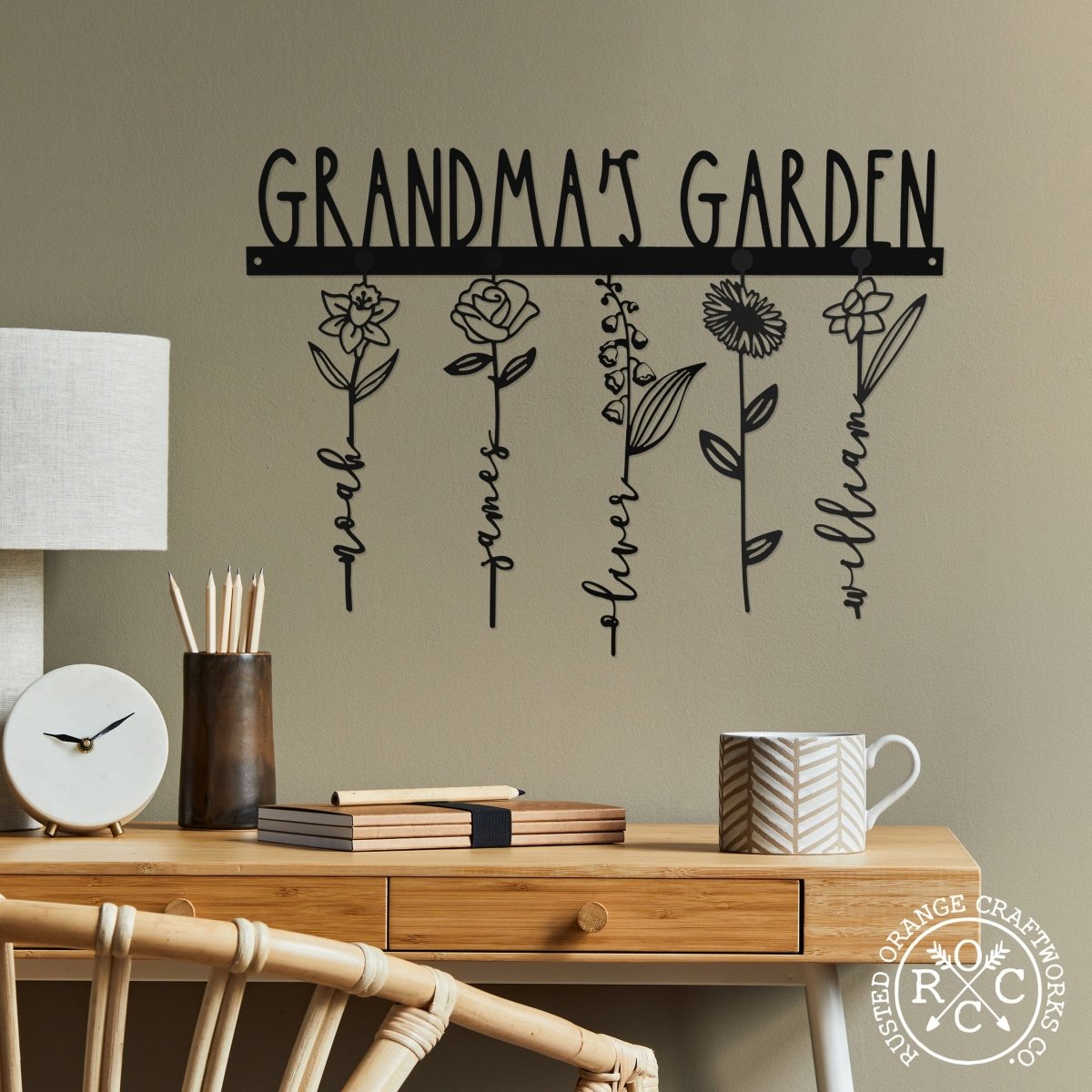 Personalized Our Family Garden Sign for her, Customized Gifts for Women by Groovy Girl Gifts