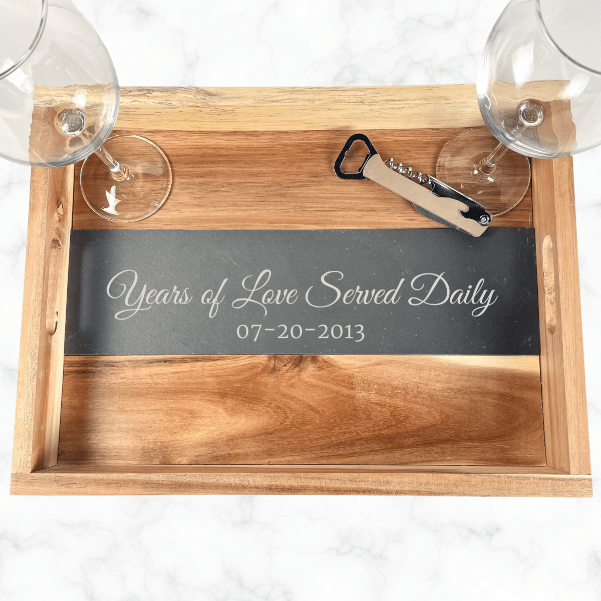 Personalized Eternal Love Serving Tray for her, Customized Gifts for Women by Groovy Girl Gifts
