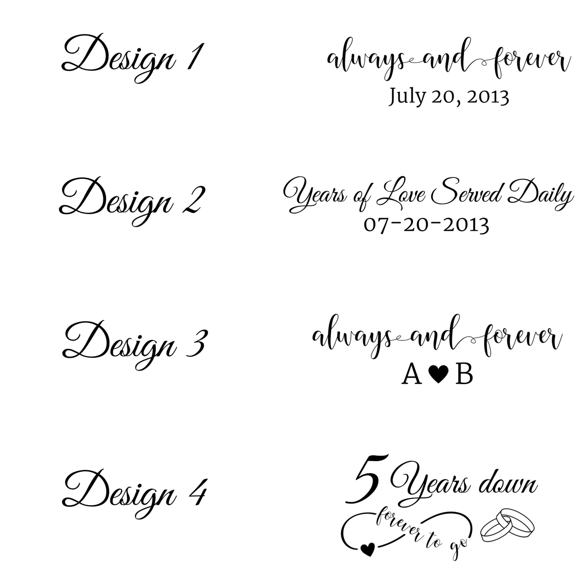 Personalized Eternal Love Serving Tray for her, Customized Gifts for Women by Groovy Girl Gifts