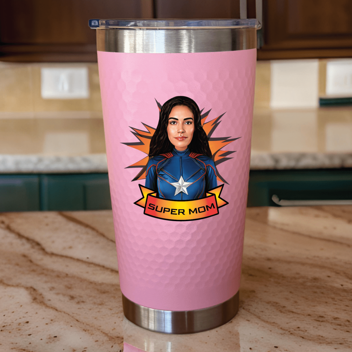Everyday Hero Fun Custom Tumbler for Mom 
