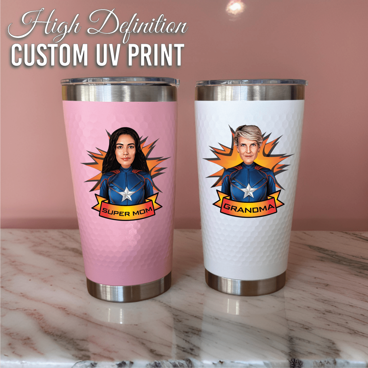 Personalized Everyday Hero Tumbler for her, Customized Gifts for Women by Groovy Girl Gifts