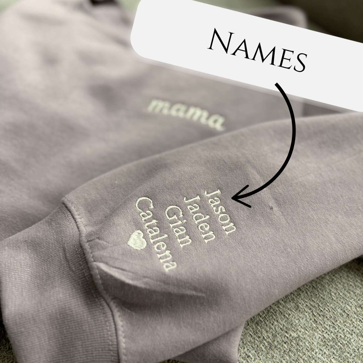 Personalized Custom Kids' Names Mama Sweatshirt for her, Customized Gifts for Women by Groovy Girl Gifts