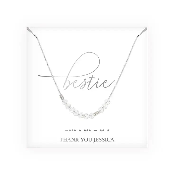 Personalized Morse Code Best Friend Necklace for her, Customized Gifts for Women by Groovy Girl Gifts