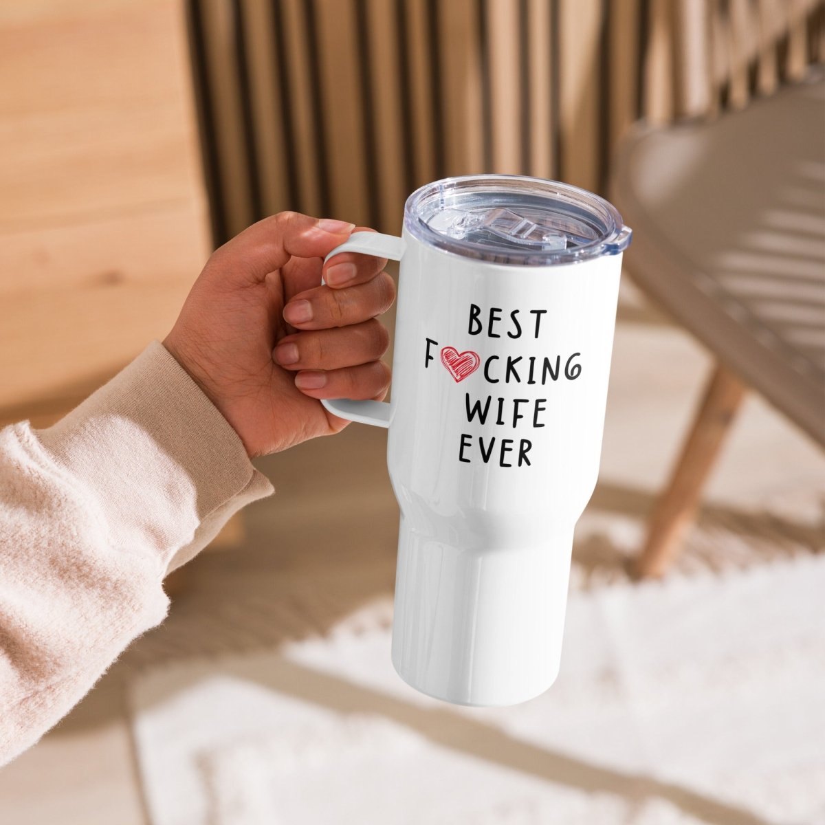 Personalized &quot;Best F*cking Wife Ever&quot; Travel Tumbler for her, Customized Gifts for Women by Groovy Girl Gifts