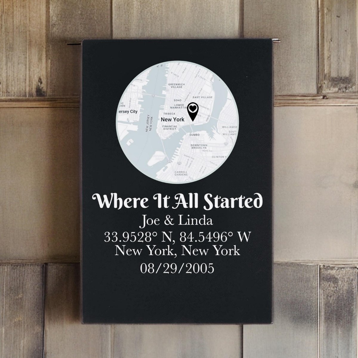 Personalized Love&#39;s Starting Point Sign for her, Customized Gifts for Women by Groovy Girl Gifts