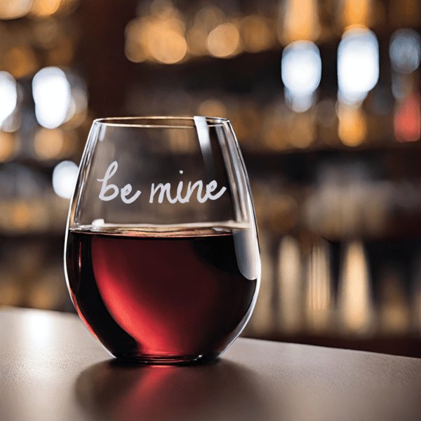 Love Toast Stemless Wine Glass