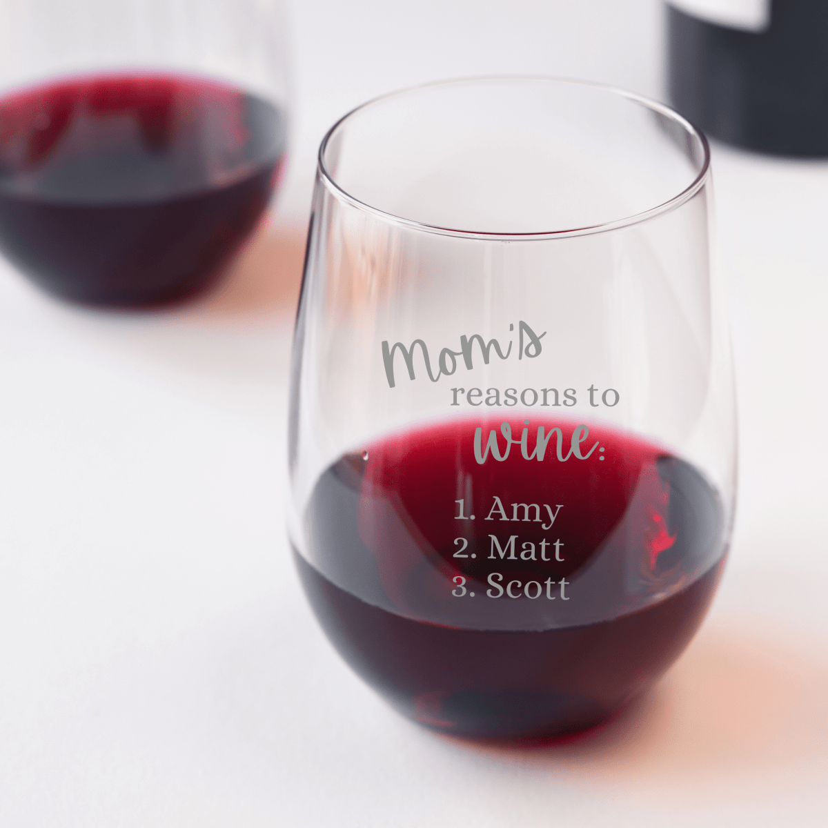 Personalized Mom&#39;s Reasons To Wine for her, Customized Gifts for Women by Groovy Girl Gifts