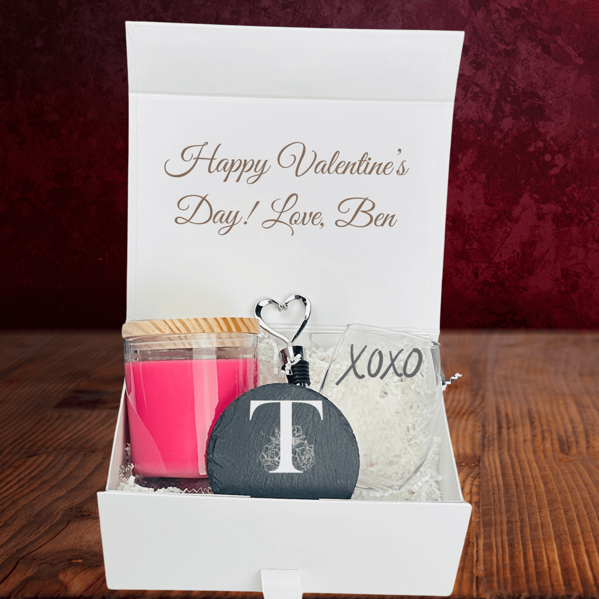 Personalized Valentine&#39;s Day Love Box for her, Customized Gifts for Women by Groovy Girl Gifts