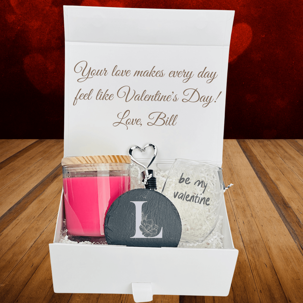 Personalized Valentine&#39;s Day Love Box for her, Customized Gifts for Women by Groovy Girl Gifts
