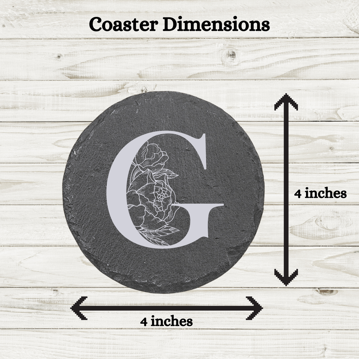 Personalized Personalized Couple&#39;s Initial Slate Coaster for her, Customized Gifts for Women by Groovy Girl Gifts