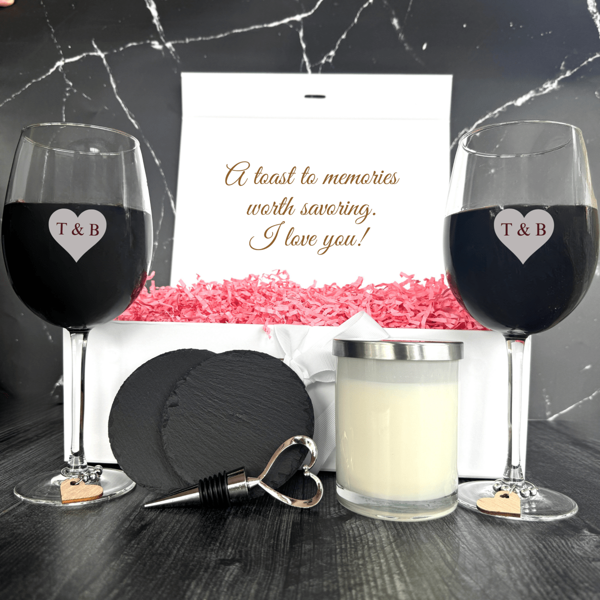 Personalized Timeless Toast: Wine Gift Set for her, Customized Gifts for Women by Groovy Girl Gifts