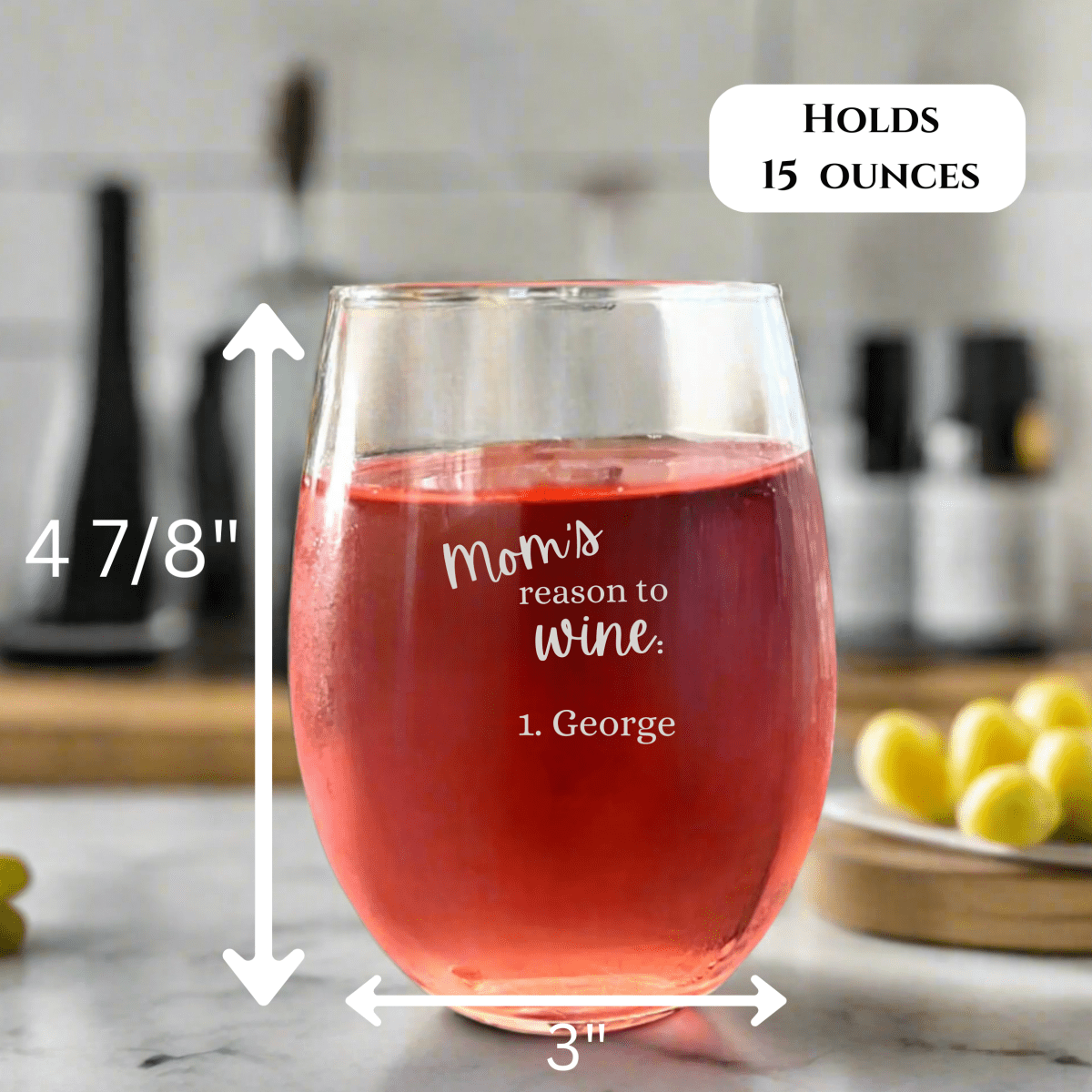 Personalized Mom&#39;s Reasons To Wine for her, Customized Gifts for Women by Groovy Girl Gifts