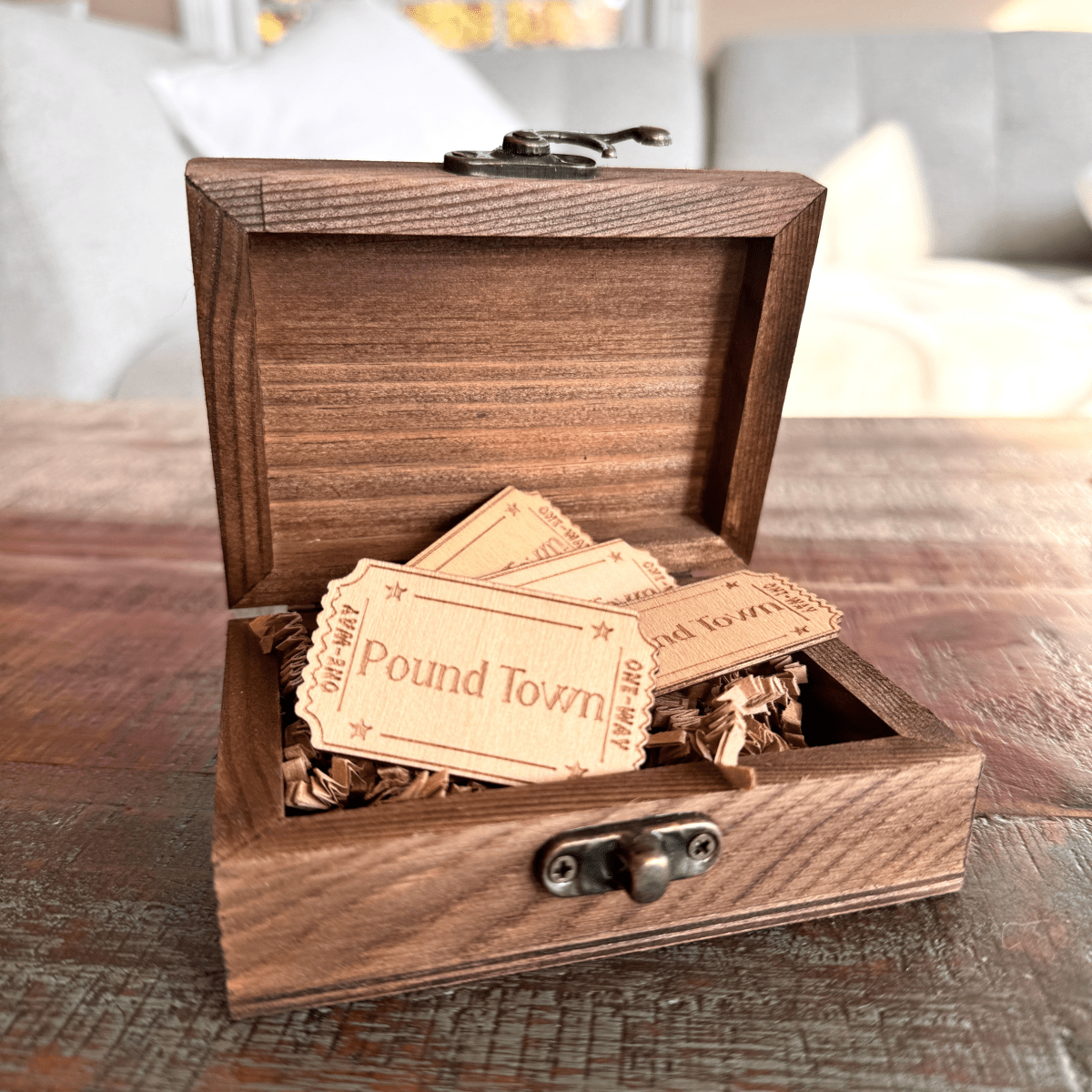 Personalized One - Way Ticket to Pound Town for her, Customized Gifts for Women by Groovy Girl Gifts