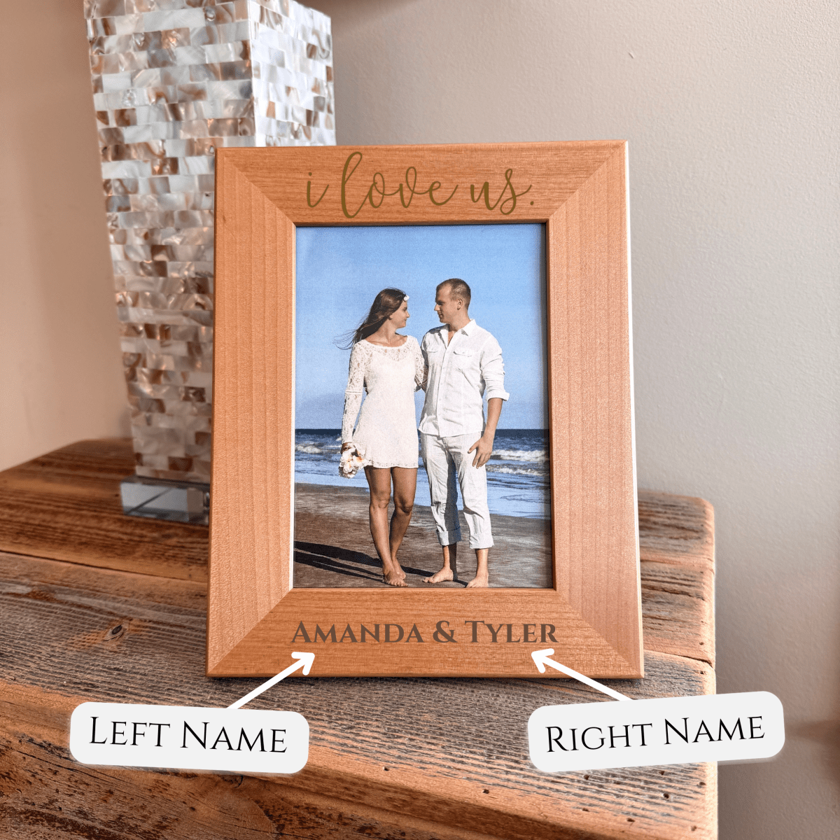 Personalized I Love Us Photo Frame for her, Customized Gifts for Women by Groovy Girl Gifts