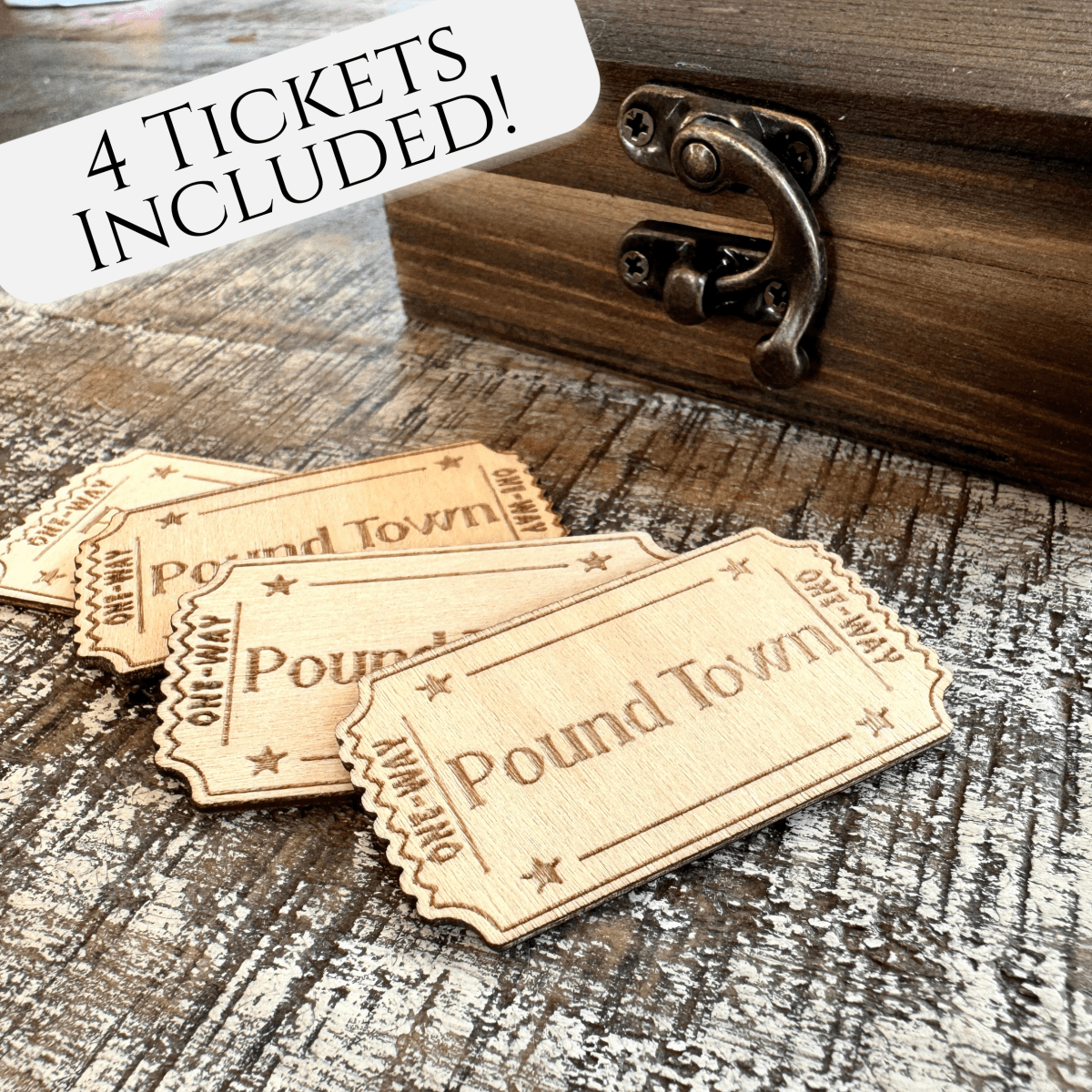Personalized One - Way Ticket to Pound Town for her, Customized Gifts for Women by Groovy Girl Gifts