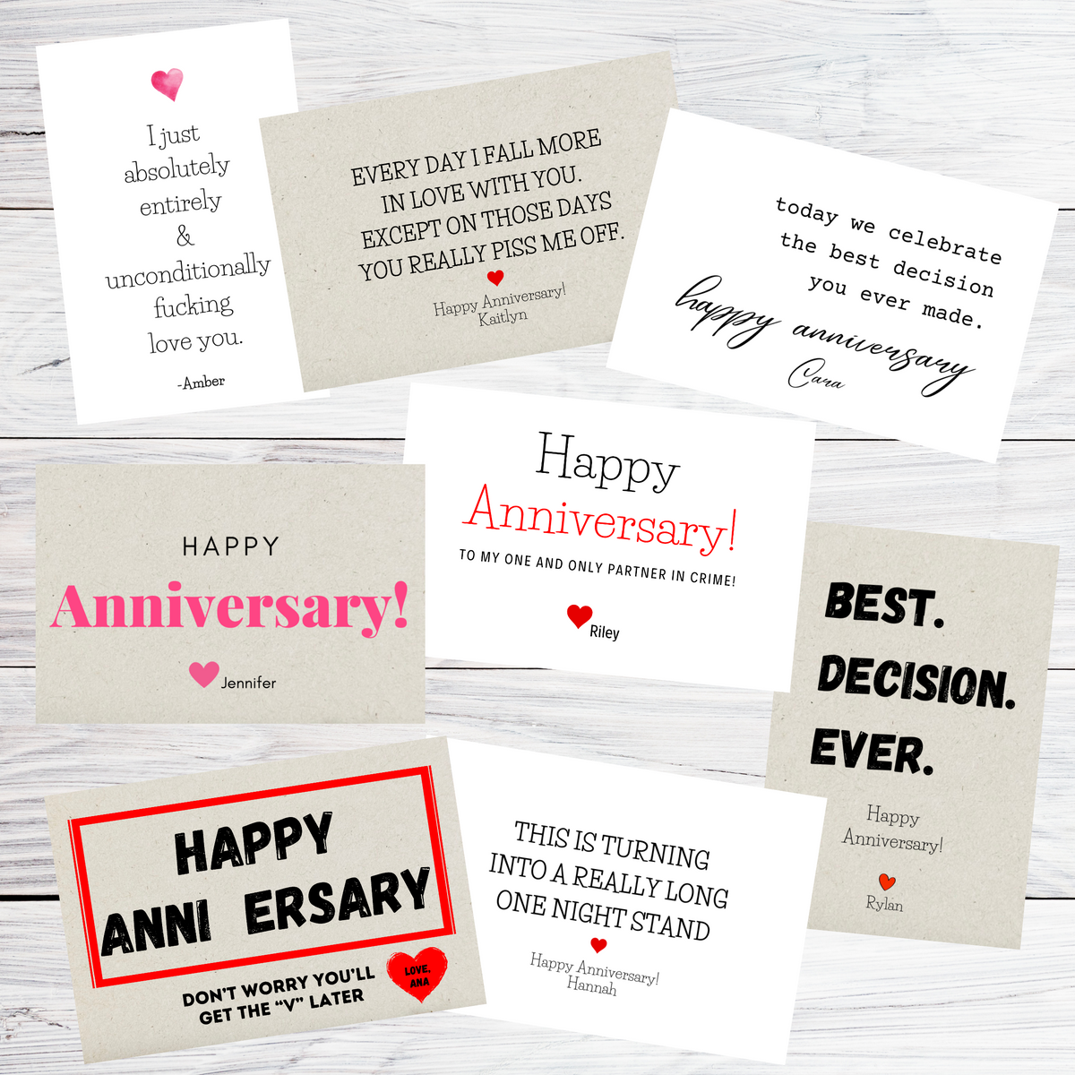 Personalized Personalized Anniversary Cards for her, Customized Gifts for Women by Groovy Girl Gifts