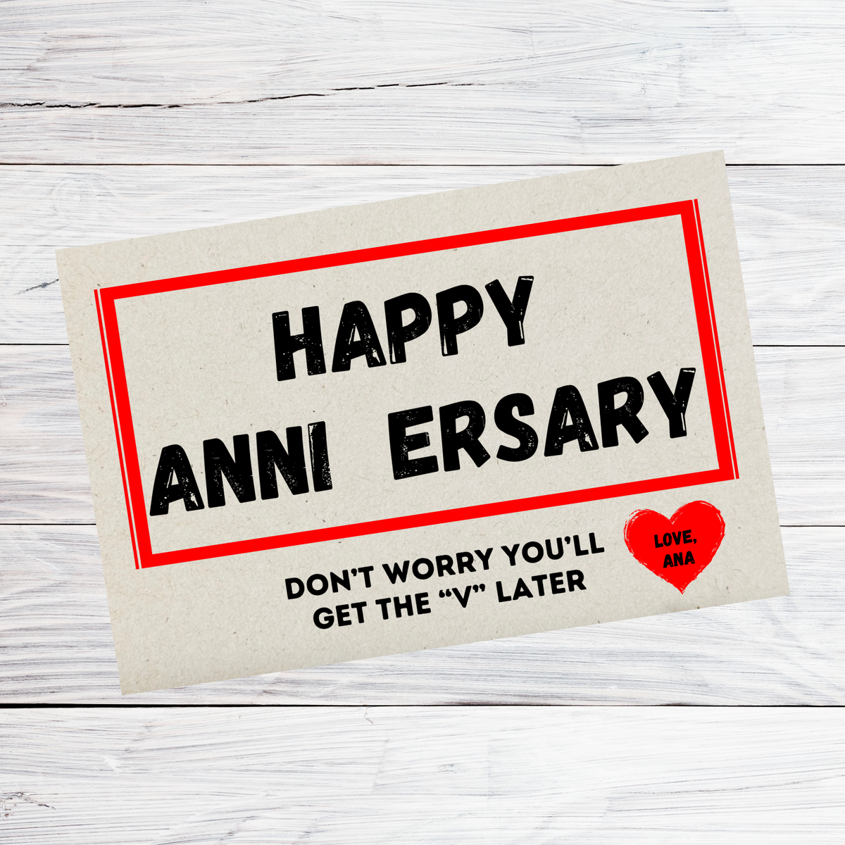 Personalized Personalized Anniversary Cards for her, Customized Gifts for Women by Groovy Girl Gifts
