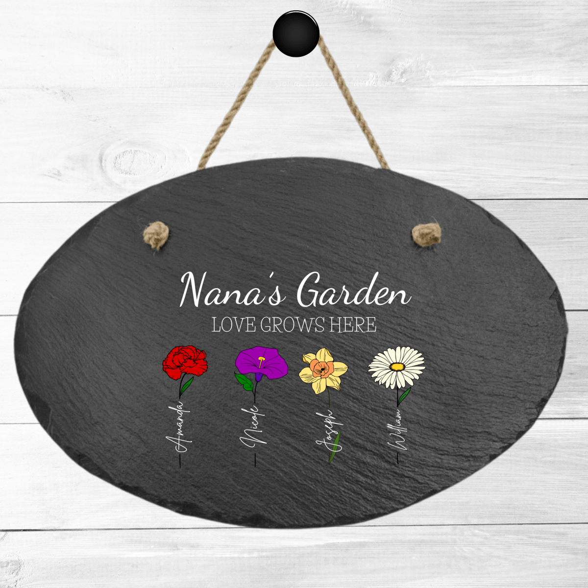 Personalized Custom Mother's Garden Sign for her, Customized Gifts for Women by Groovy Girl Gifts