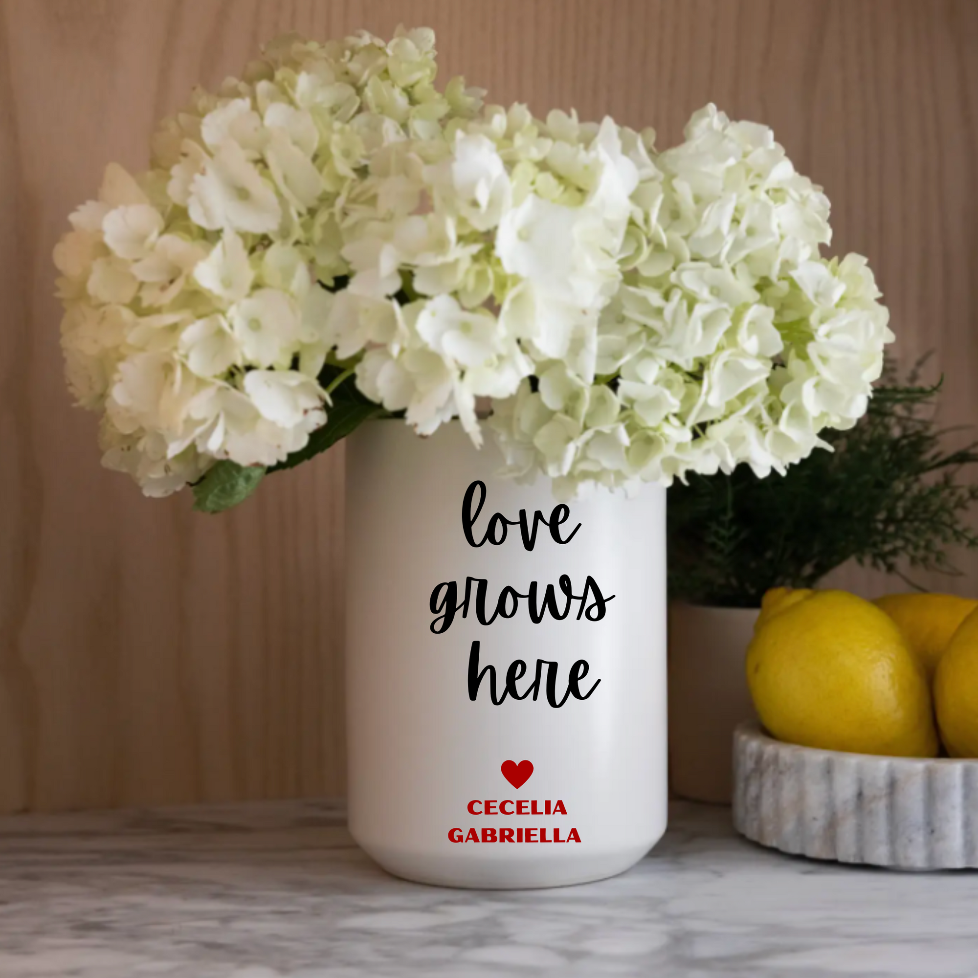 Mom's Garden Ceramic Vase