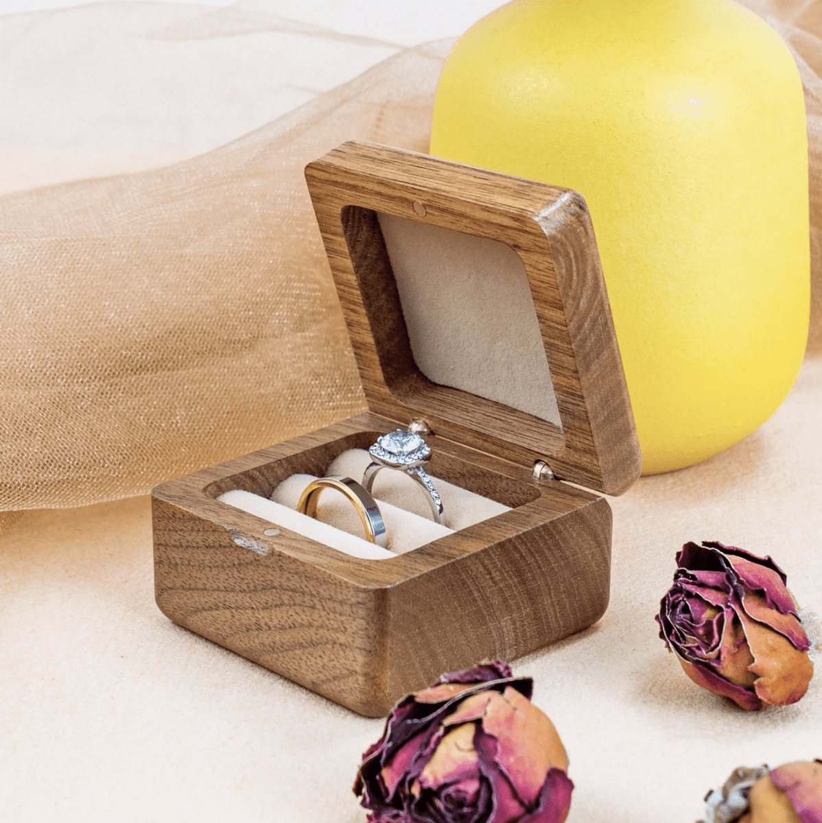 Personalized Wedding Ring Box for her, Customized Gifts for Women by Groovy Girl Gifts