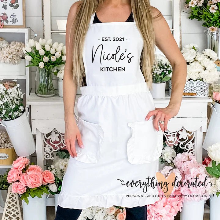 Personalized Customized Fashionable Apron for her, Customized Gifts for Women by Groovy Girl Gifts