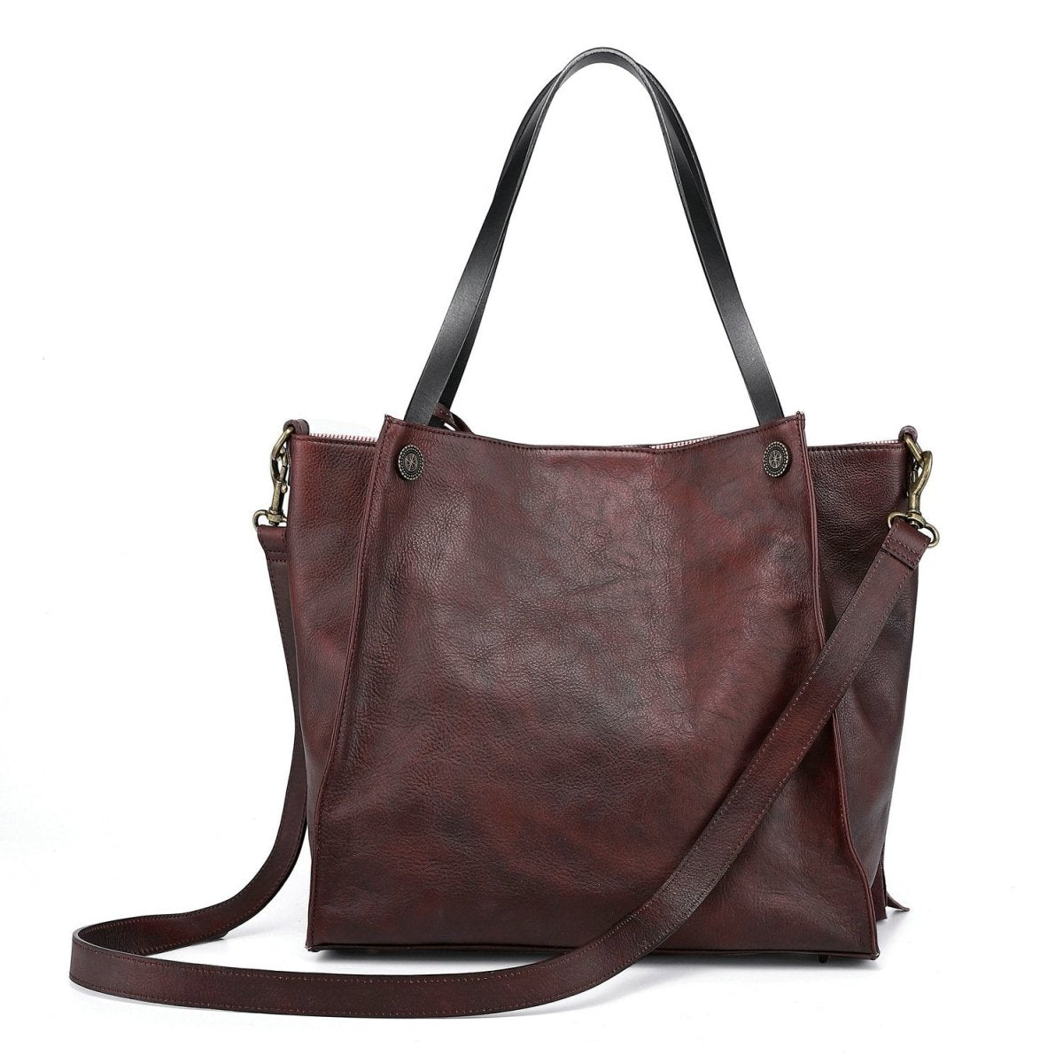 Personalized Daisy Leather Tote for her, Customized Gifts for Women by Groovy Girl Gifts