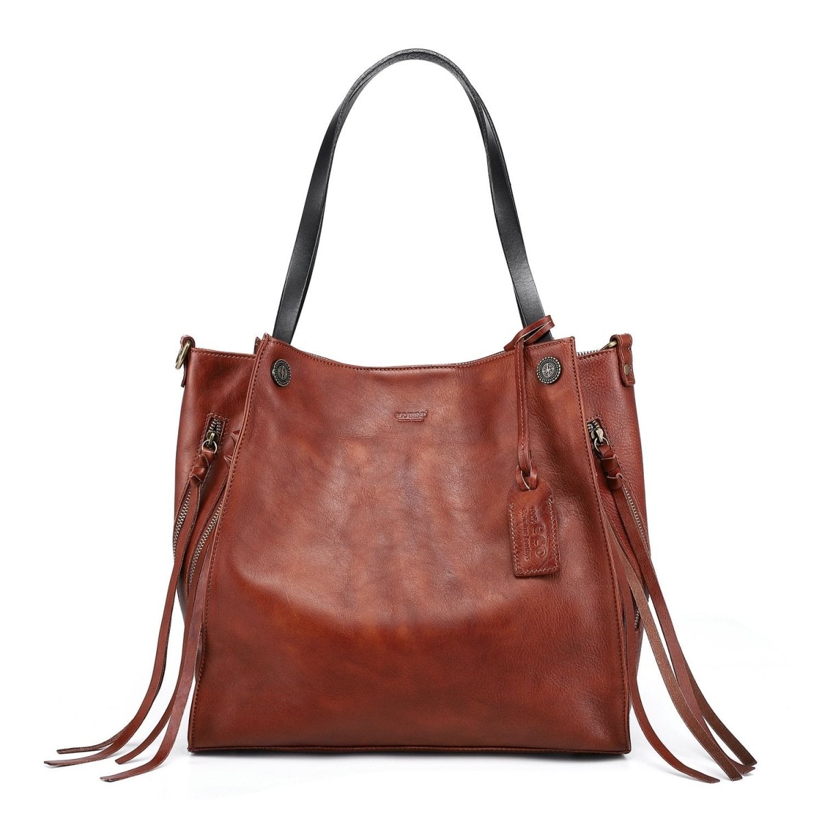 Personalized Daisy Leather Tote for her, Customized Gifts for Women by Groovy Girl Gifts