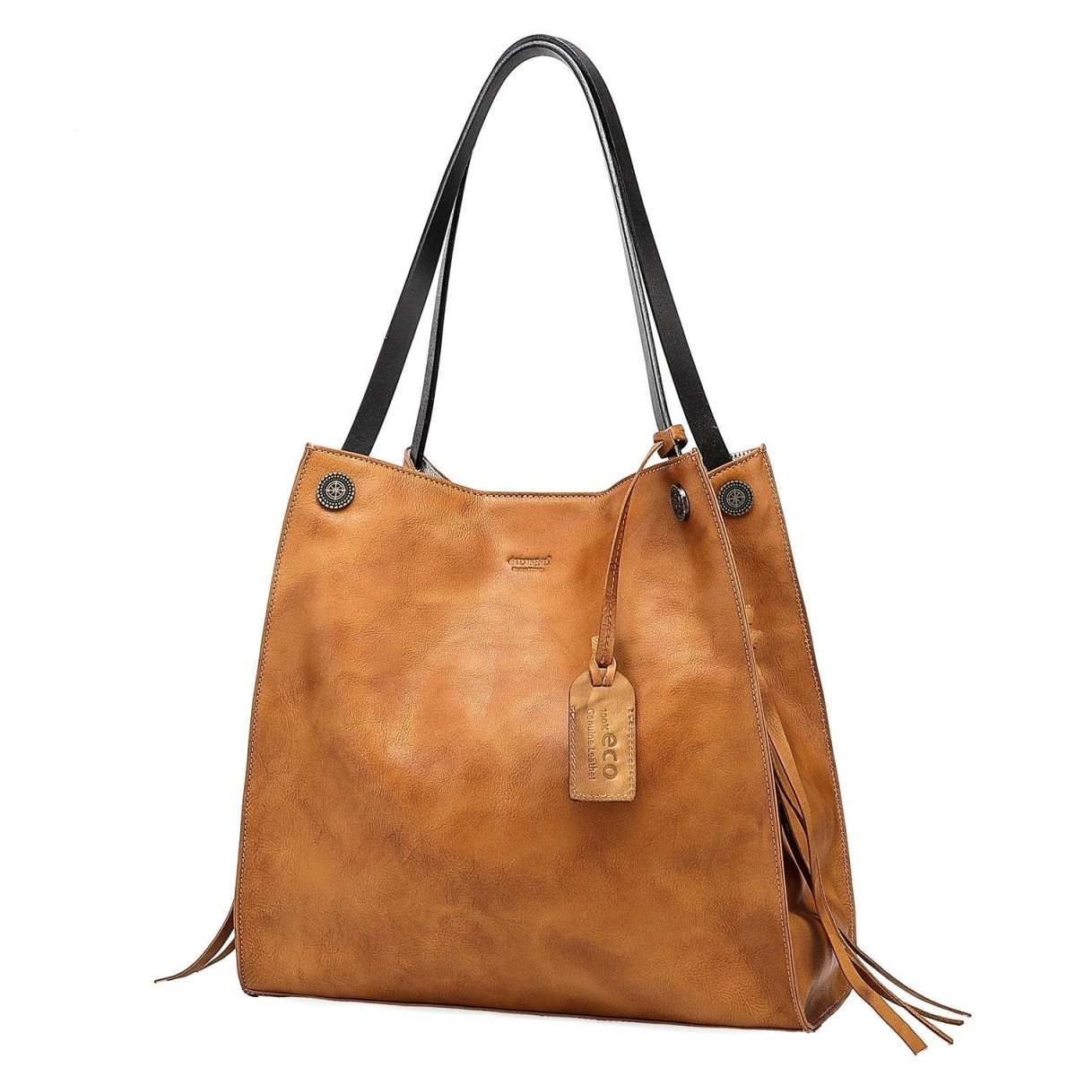 Personalized Daisy Leather Tote for her, Customized Gifts for Women by Groovy Girl Gifts