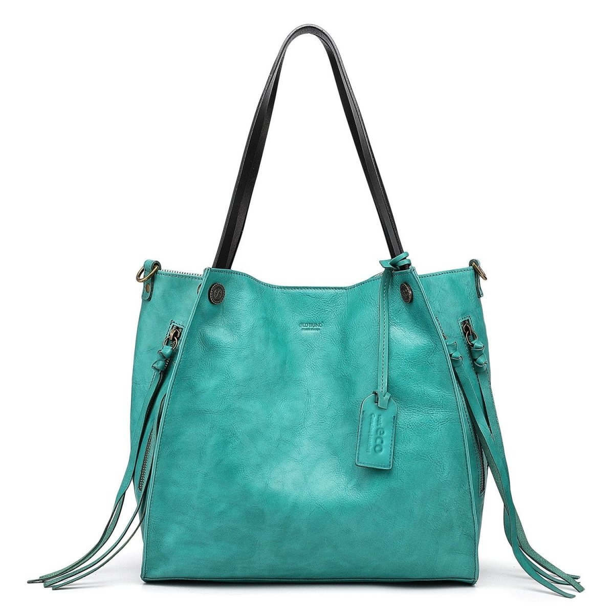 Personalized Daisy Leather Tote for her, Customized Gifts for Women by Groovy Girl Gifts