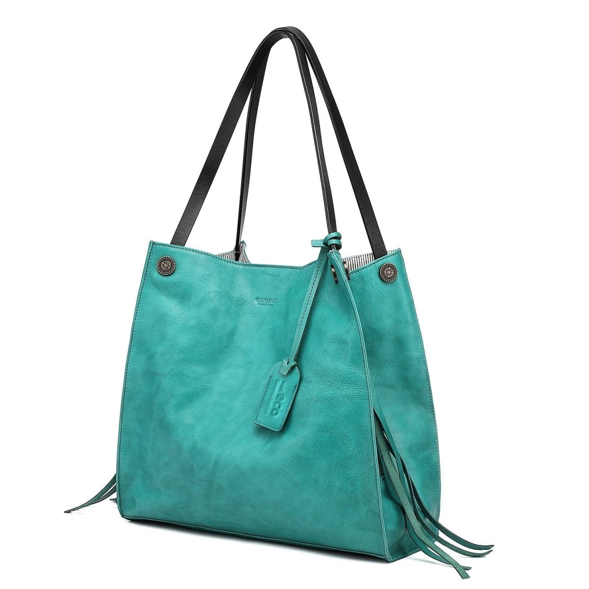 Personalized Daisy Leather Tote for her, Customized Gifts for Women by Groovy Girl Gifts