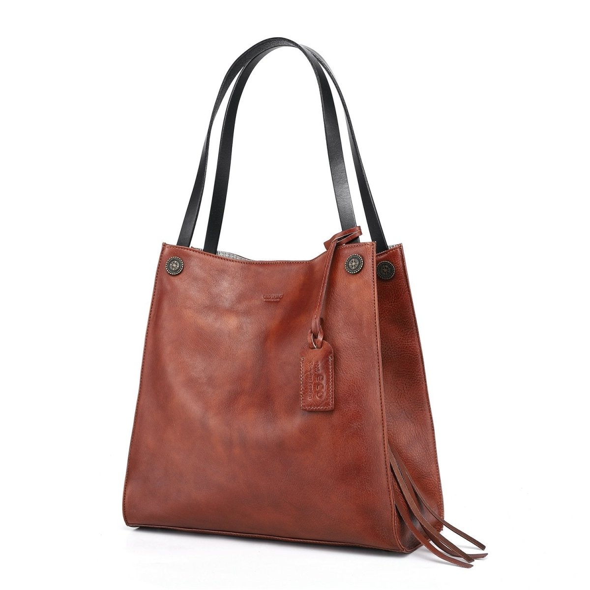 Personalized Daisy Leather Tote for her, Customized Gifts for Women by Groovy Girl Gifts