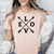 Heather Peach Womens T-Shirt With Arrow Of Love Design